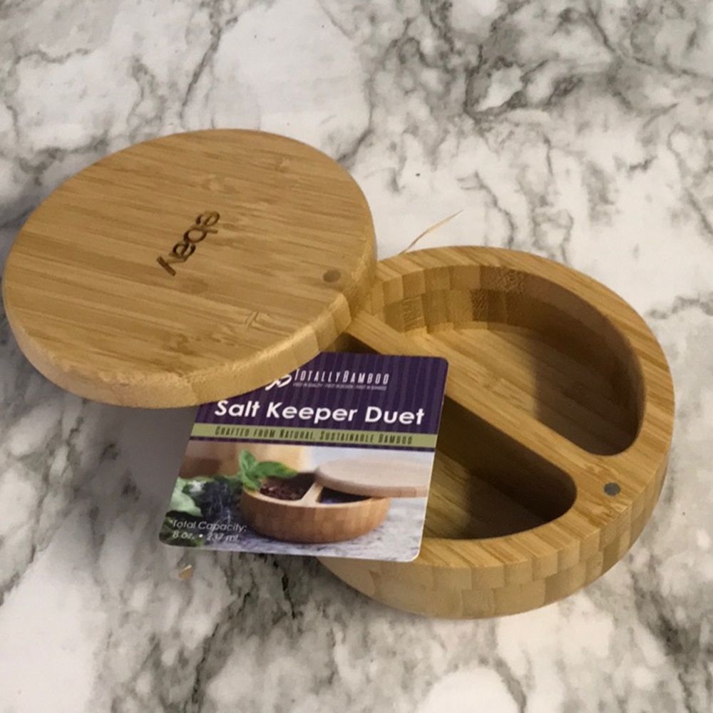 NWT Totally Bamboo Salt Keeper Duet ebay branded logo